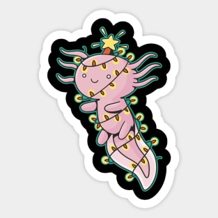 Christmas Axolotl Sticker